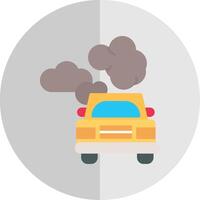 coche contaminación plano escala icono vector