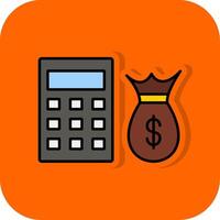 Accounting Filled Orange background Icon vector