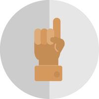 Raised Finger Flat Scale Icon vector