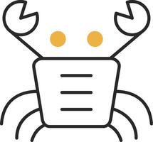 Crab Skined Filled Icon vector