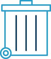 Refuse Line Blue Two Color Icon vector