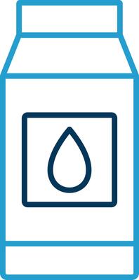 Milk Line Blue Two Color Icon