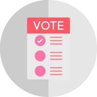 número de votar plano escala icono vector