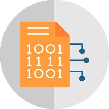 Encryption Data Flat Scale Icon vector