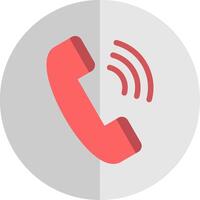 Phone Call Flat Scale Icon vector