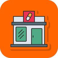 farmacia lleno naranja antecedentes icono vector