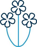 Madder Line Blue Two Color Icon vector