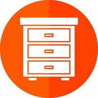 Drawer Glyph Red Circle Icon vector