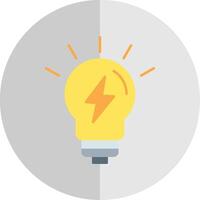 Light Bulb Flat Scale Icon vector