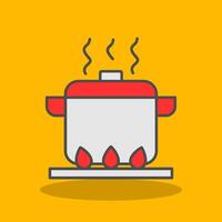 Boiling Filled Shadow Icon vector