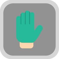 Gloves Flat Round Corner Icon vector