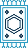 Carpet Line Blue Two Color Icon vector