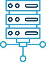 Server Line Blue Two Color Icon vector