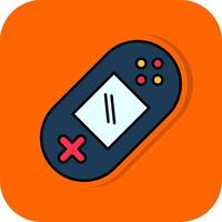 Game Console Filled Orange background Icon vector