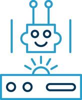 Hologram Line Blue Two Color Icon vector