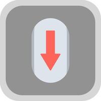 Scroll Down Flat Round Corner Icon vector