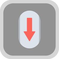 Scroll Down Flat Round Corner Icon vector