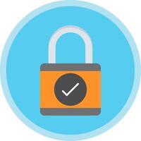 Lock Flat Multi Circle Icon vector