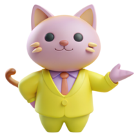 Whiskers of Wisdom Delightful 3D Images of Teacher Cats for Educational Joy png