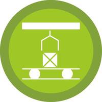 Mass Production Glyph Multi Circle Icon vector
