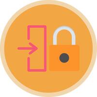 Login Flat Multi Circle Icon vector