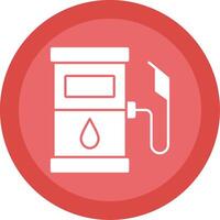 Fuel Station Glyph Multi Circle Icon vector