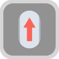 Scroll Up Flat Round Corner Icon vector