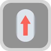 Scroll Up Flat Round Corner Icon vector