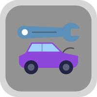 Body Repair Flat Round Corner Icon vector