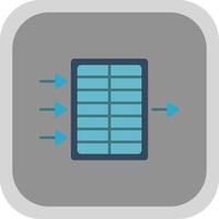 Air Filter Flat Round Corner Icon vector