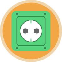 Socket Flat Multi Circle Icon vector