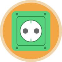 Socket Flat Multi Circle Icon vector