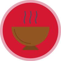 Soup Flat Multi Circle Icon vector