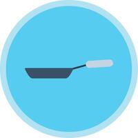 Frying Pan Flat Multi Circle Icon vector