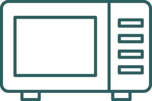 Microwave Line Gradient Round Corner Icon vector