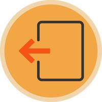 Exit Door Flat Multi Circle Icon vector