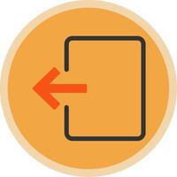 Exit Door Flat Multi Circle Icon vector