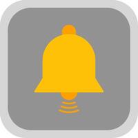 Bell Flat Round Corner Icon vector