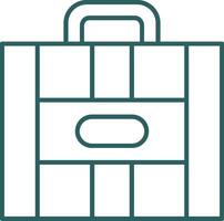 Suitcase Line Gradient Round Corner Icon vector