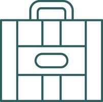 Suitcase Line Gradient Round Corner Icon vector