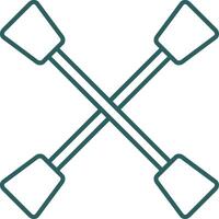Paddles Line Gradient Round Corner Icon vector