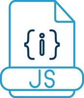 Js Format Line Blue Two Color Icon vector
