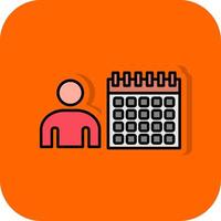 Time Management Filled Orange background Icon vector