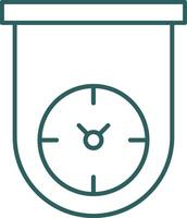 Kitchen Timer Line Gradient Round Corner Icon vector