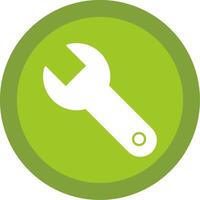 Wrench Glyph Multi Circle Icon vector