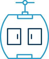 Gondola Line Blue Two Color Icon vector