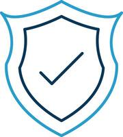 Protect Line Blue Two Color Icon vector