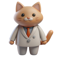 perfeitamente adorável médico gato 3d imagens png