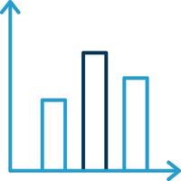Prediction Line Blue Two Color Icon vector