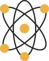 Atom Skined Filled Icon vector